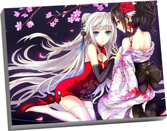 Картина по номерам «Аниме девочки»