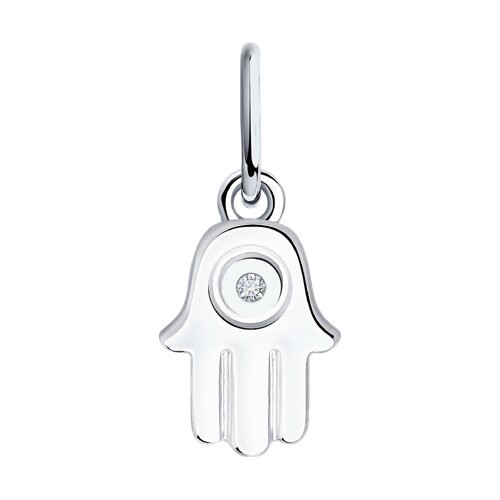 Подвеска из серебра с бриллиантом