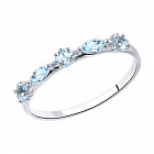 Кольцо из серебра с топазами