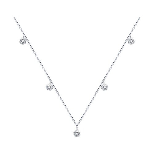 Колье из серебра с фианитами