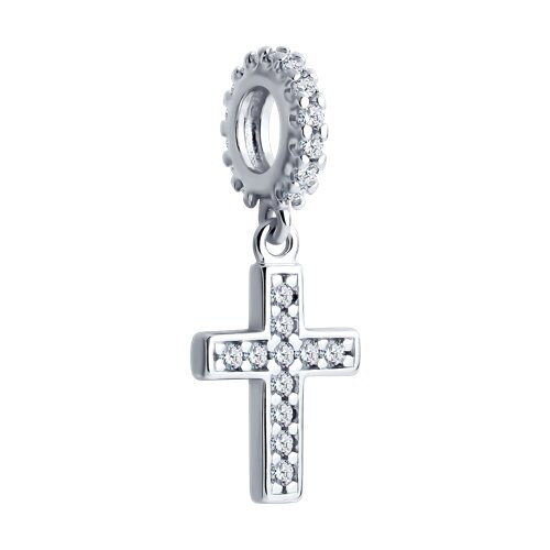 Подвеска из серебра с фианитами