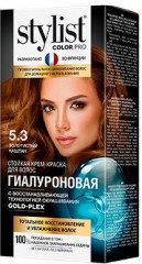 Крем-краска для волос гиалуроновая, оттенок 5.3 золотистый каштан