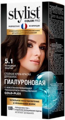 Крем-краска для волос гиалуроновая, оттенок 5.1 холодный каштан