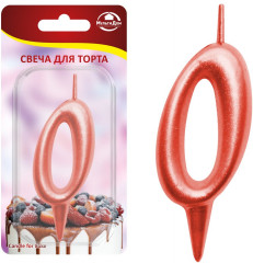 Свеча для торта  «Цифра 0»