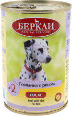 Консервы для собак «Говядина с рисом»