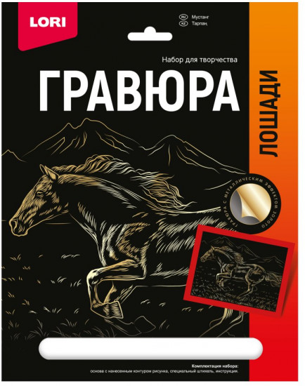 Гравюра «Мустанг»