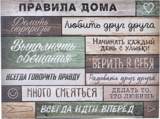 Картина «Правила дома»