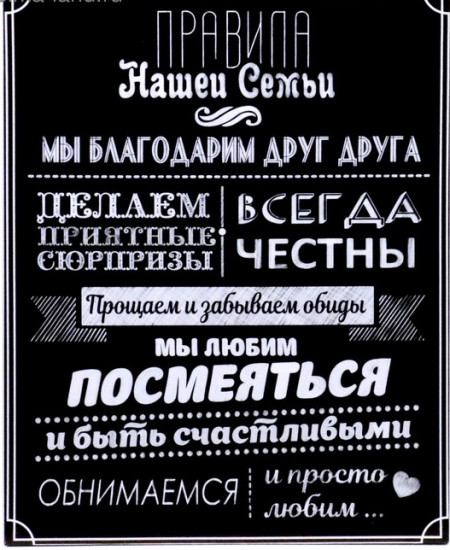 Картина «Правила нашей семьи»