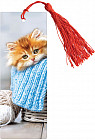 Закладка для книг с линейкой «Kitten»