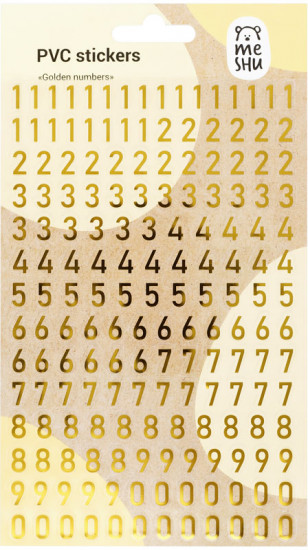Наклейки «Golden numbers»