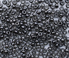 Бисер прозрачный с темно-серым прокрасом, цвет 48049 темно-серый