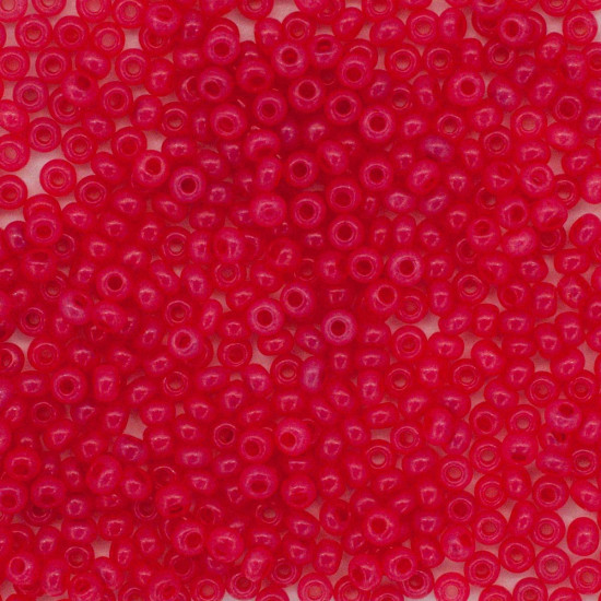 Бисер алебастр, цвет 17897 ярко-алый