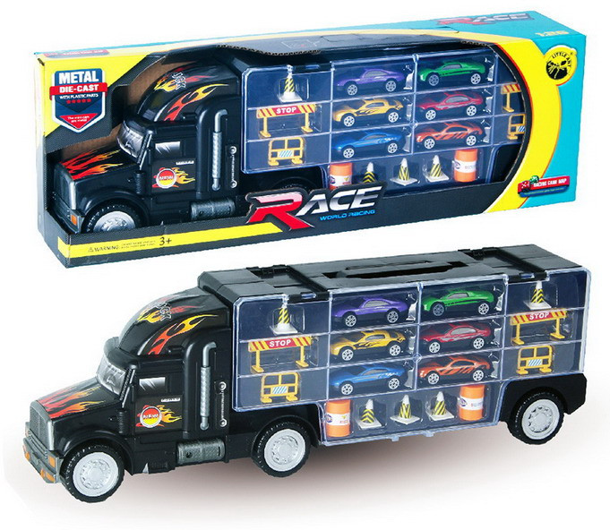Набор игровой «Автовоз с машинками и дорожными знаками» | Junfa Toys