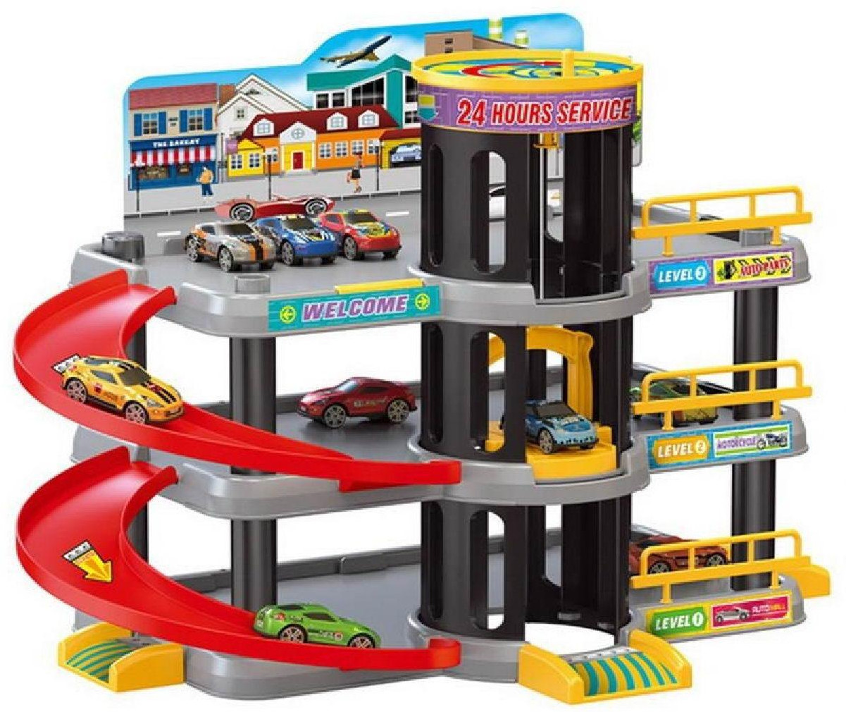 Набор игровой «Парковка трехуровневая с лифтом» | Junfa Toys