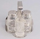 Набор для приправ (3 предмета) на стальной подставке