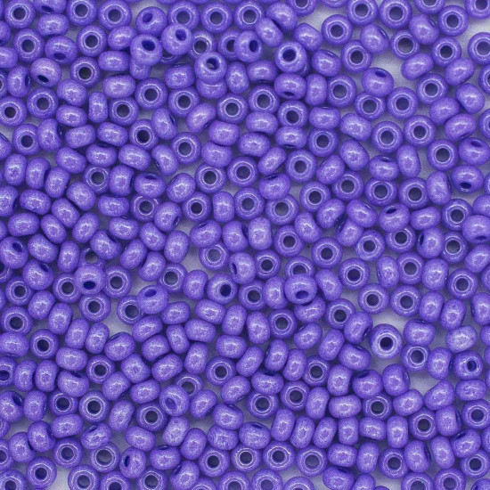 Бисер окрашенный мелованный, цвет 16328 фиолетово-сиреневый