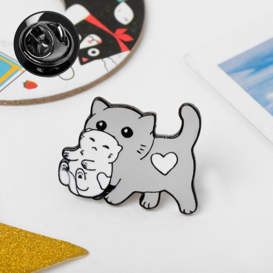 Значок «Кошка с котёнком»
