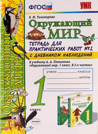 Окружающий мир. 1 класс. Тетрадь для практических работ 2. С дневником наблюдений