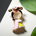 Брошь «Девушка гейша»