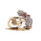 Брошь «Кошка с аквариумом»