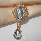 Брошь «Овал с каплей»