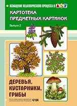 Картотека предметных картинок. Наглядный дидактический материал. Выпуск2. Деревья, кустарники, грибы | Оснащение педагогического процесса в ДОУ