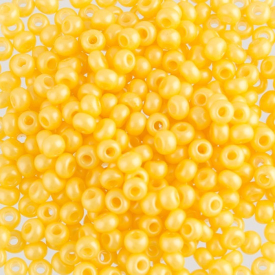 Бисер жемчужный, цвет 16986 желтый