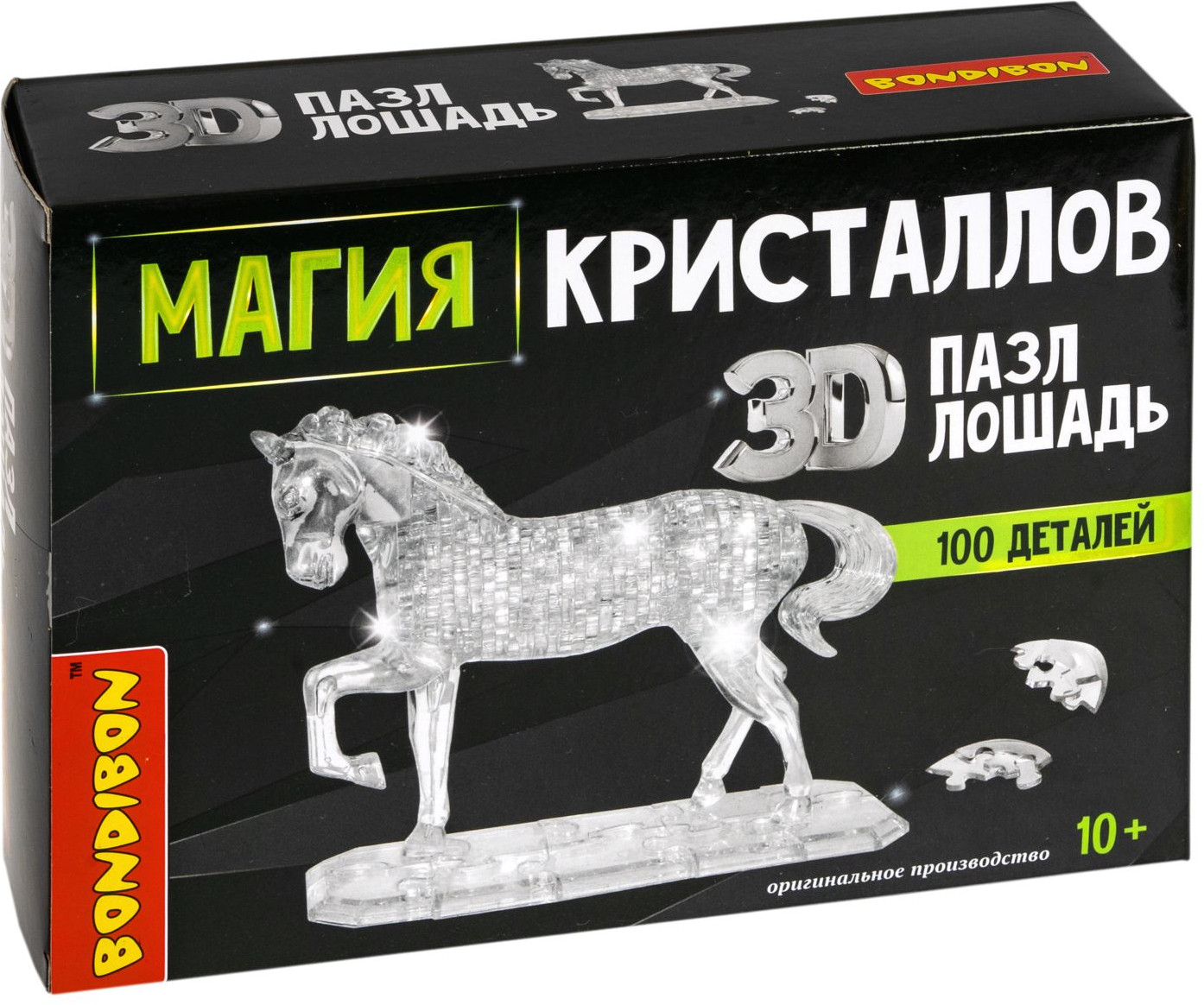 Пазл 3D «Лошадь» | Магия кристаллов | Bondibon