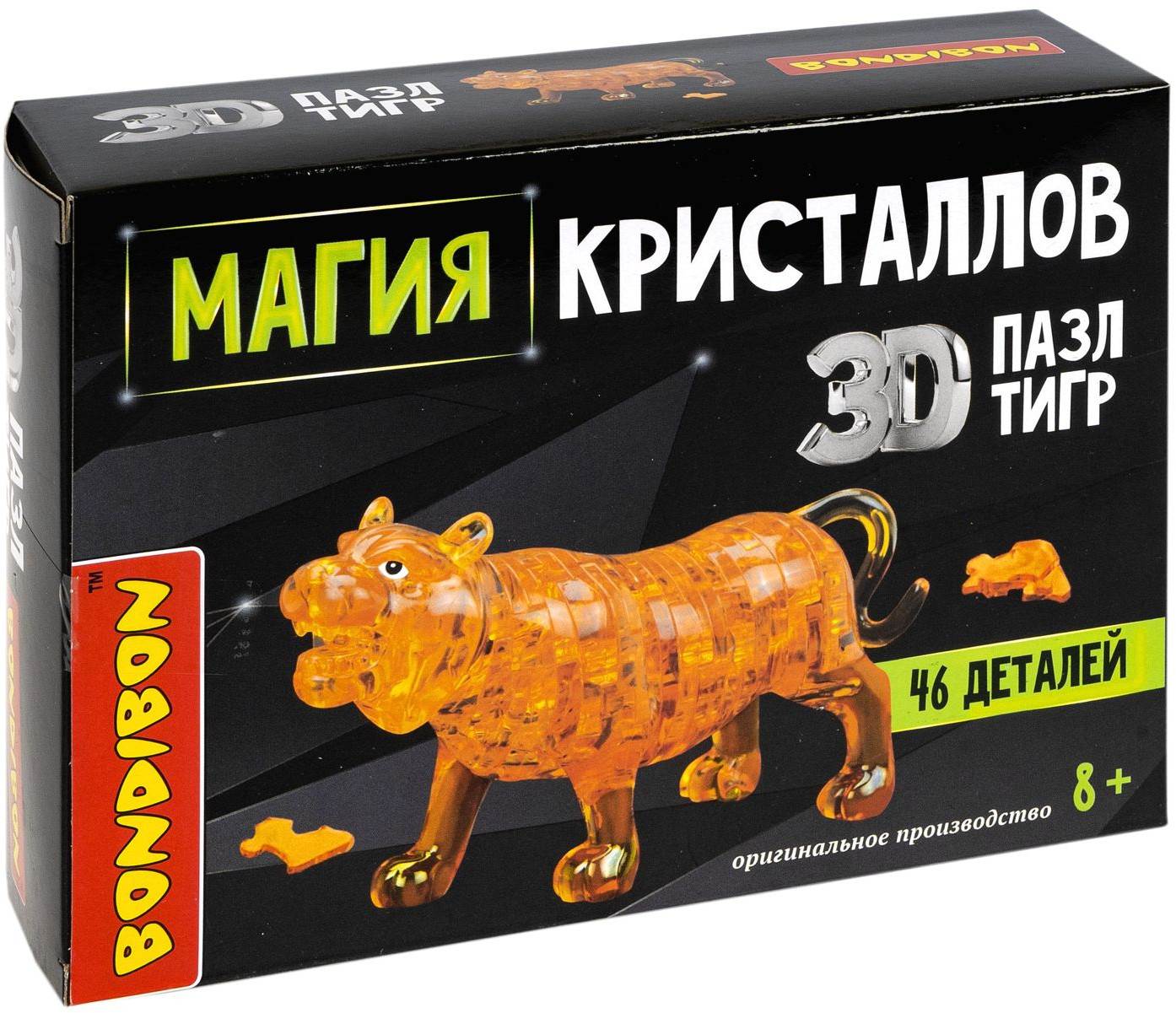Пазл 3D «Тигр» | Магия кристаллов | Bondibon