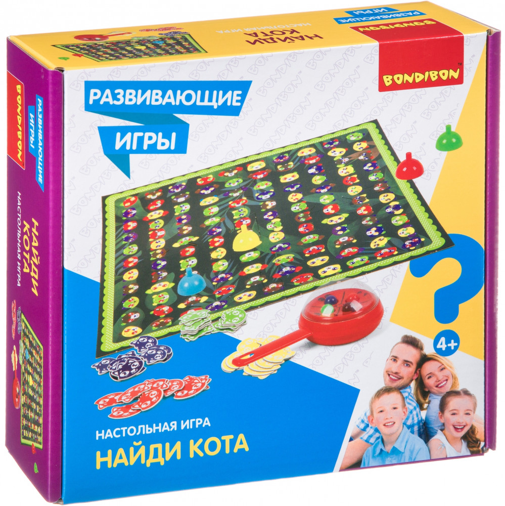 Игра настольная «Найди кота» | Развивающие игры | Bondibon