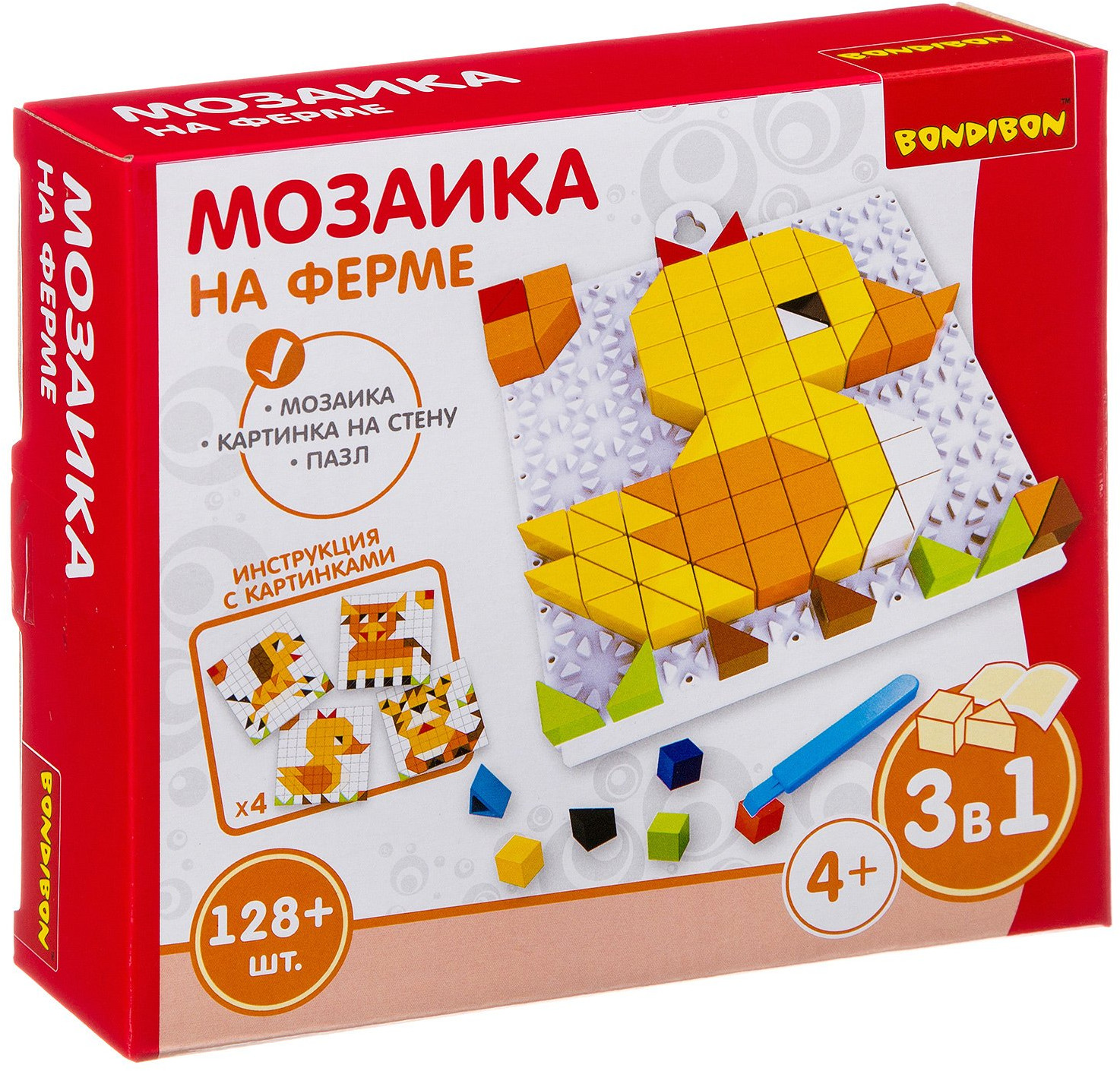 Мозаика-пазл «На ферме» | Развивающие игры | Bondibon