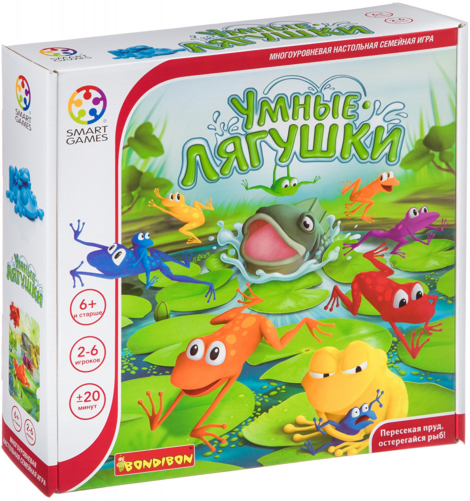 Игра настольная «Умные лягушки» | Smart games | Bondibon