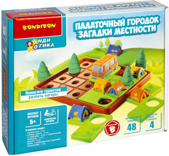 Игра настольная «Палаточный городок. Загадки местности»