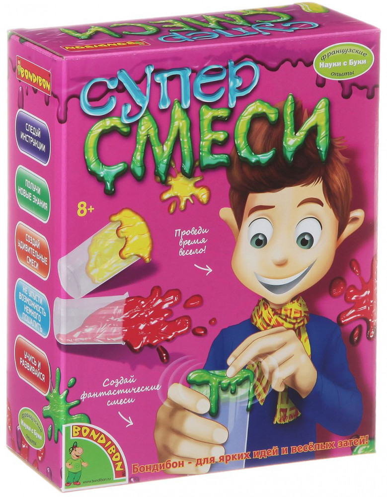 Набор для опытов «Суперсмеси» | Науки с Буки. Французские опыты | Bondibon