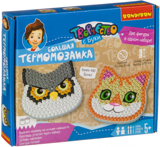Термомозаика «Кот и филин»