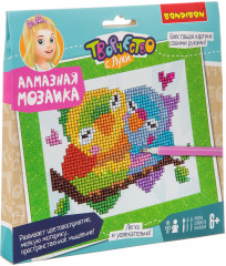Мозаика алмазная «Попугаи-неразлучники»
