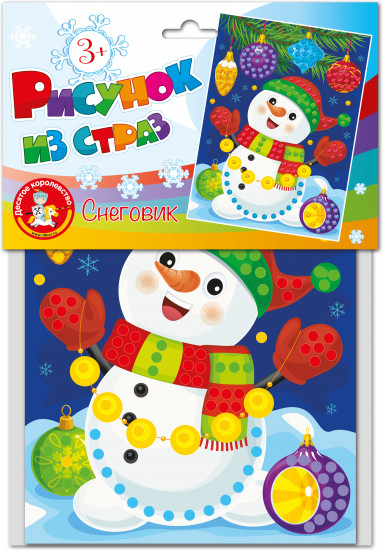 Картина из страз «Снеговик»