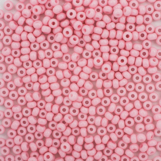 Бисер окрашенный мел, цвет 03293 бледный персиково-розовый