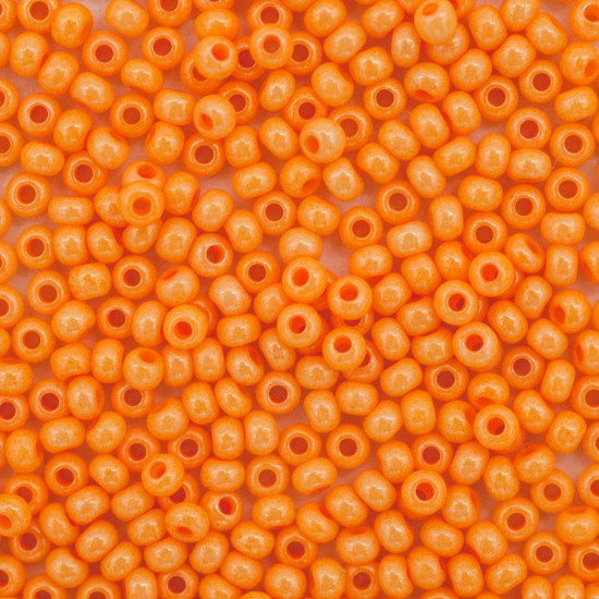 Бисер окрашенный мел, цвет 16389 оранжевый