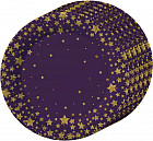 Набор тарелок бумажных «Звезды на черном»