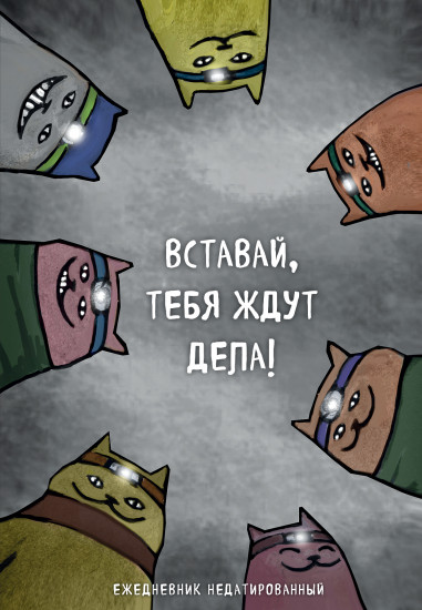 Ежедневник недатированный «Коты-туристы»