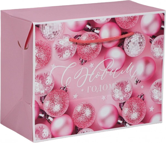 Пакет-коробка «Розовые шары»