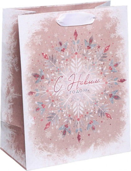 Пакет крафтовый «Снежинка»