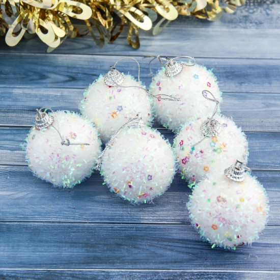 Набор шаров ёлочных «Пушистый блеск»