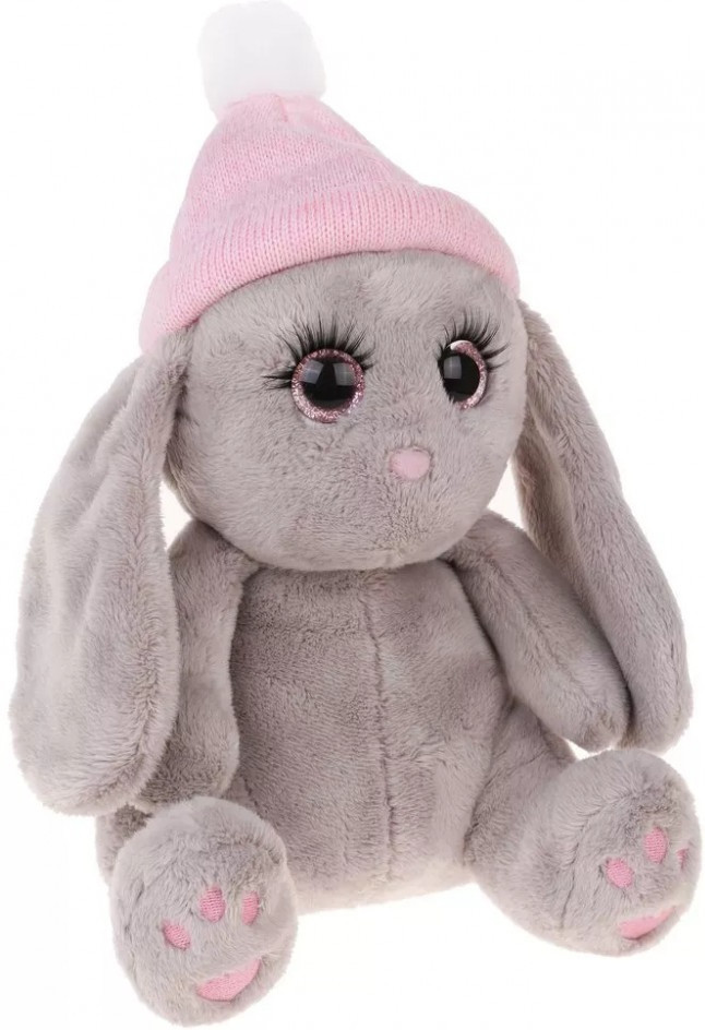 Игрушка мягкая «Зайка глазастик в шапке» | Angel Collection | Fluffy Family