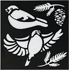 Трафарет для творчества «Снегири»