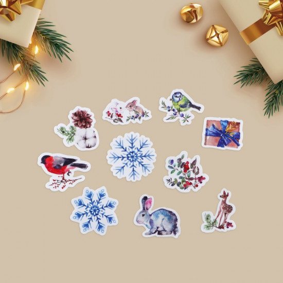 Набор стикеров на окна «Зимний лес»