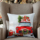 Подушка декоративная «Новогодняя машина»