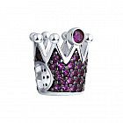 Подвеска-шарм из серебра с фианитами