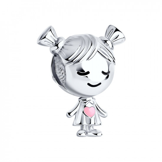 Подвеска-шарм из серебра с эмалью